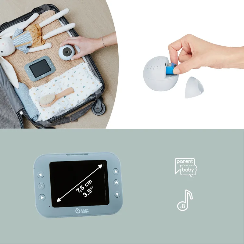 Babyphone mit Kamera YOO Roll von Babymoov in Hellblau – Produktfoto 3 von 3