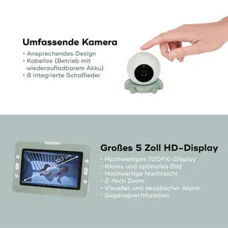 Babyphone Yoo Go Plus HD von Babymoov in Grün – Produktfoto 3 von 3