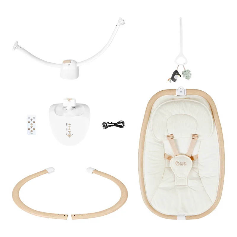 Babyschaukel Swoon Hoop van Babymoov in Beige, 74 × 70,5 × 85 mm – productfoto