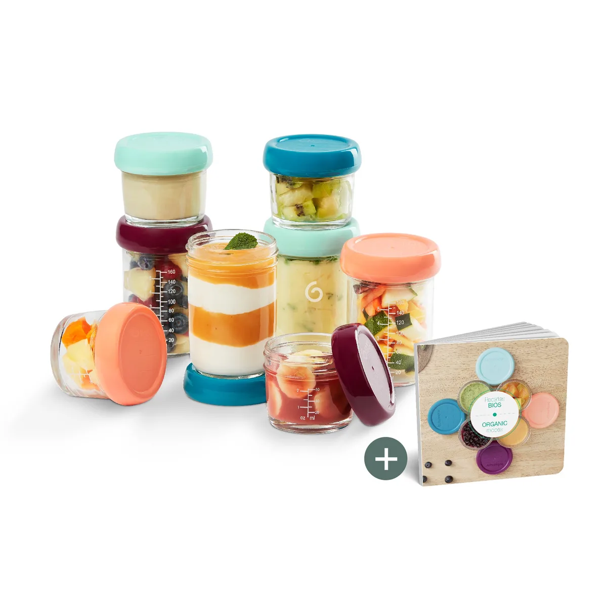 Bewaarpotjes Babymoov Babydols Glas 8 stuks van Babymoov – productfoto