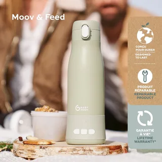 Flaschenwärmer Moov&Feed van Babymoov in Groen, 8 × 8 × 24 mm – productfoto 4 van 4