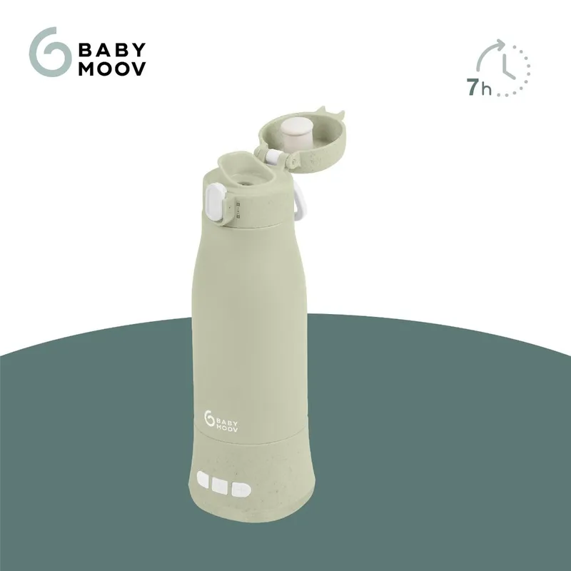 Flaschenwärmer Moov&Feed van Babymoov in Groen, 8 × 8 × 24 mm – productfoto 2 van 4