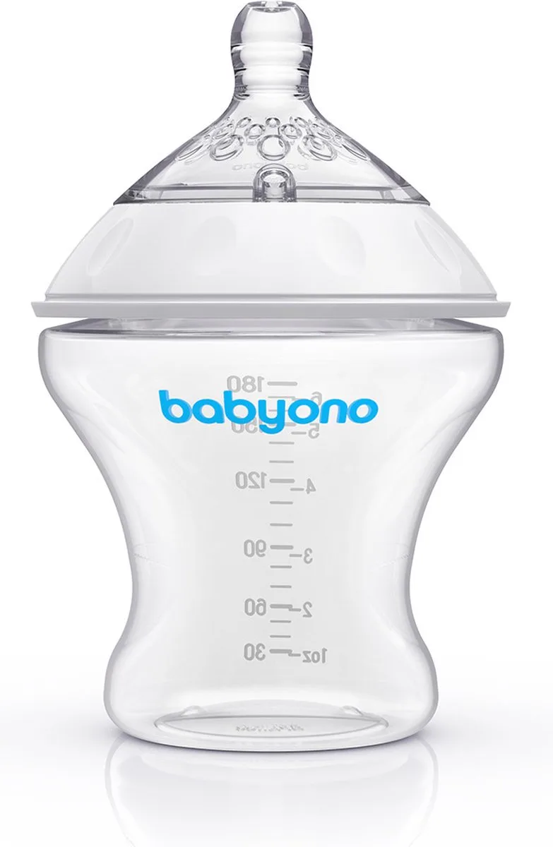 Antikrampjes fles 180ml NATUURLIJKE VERZORGING 1450 van BabyOno in Transparent – productfoto