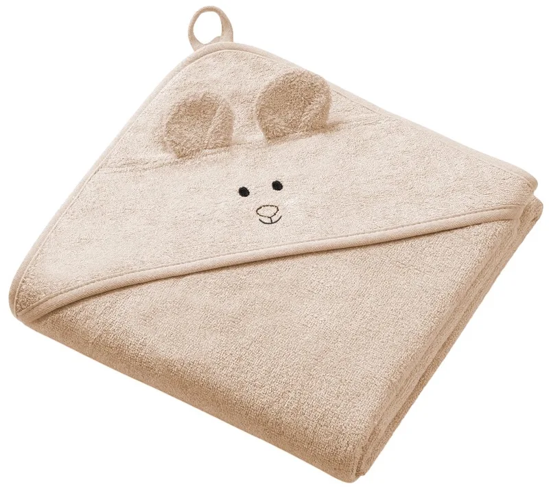 Bamboo 100 x 100 cm Badcape von BabyOno in Beige – Produktfoto