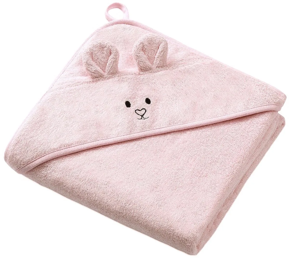 Bamboo 100 x 100 cm Badcape van BabyOno in Roze – productfoto