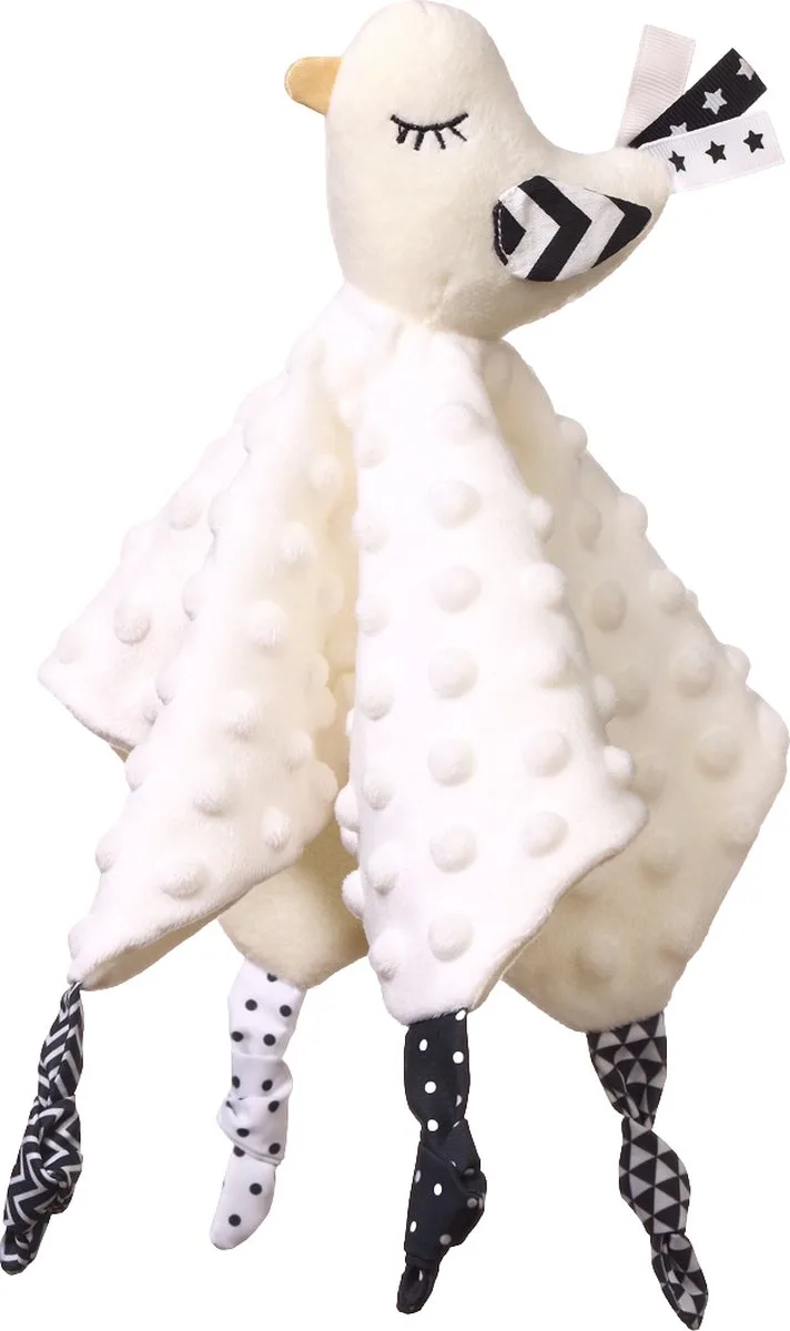 Blink & Smile - Knuffel Kocyk - Zwart-wit - Interactief fra BabyOno i Sort, Hvid – produktbillede