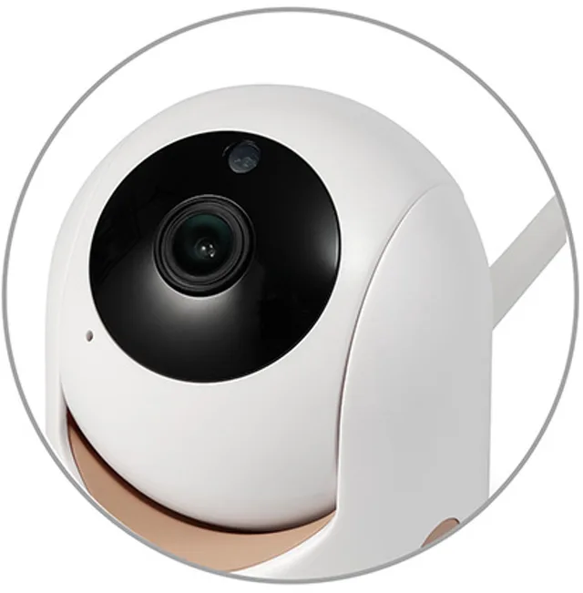 CALMA Video Babyfoon met Camera - 5" Scherm, 300m Bereik, Nachtzicht, Temperatuursensor & Terugspreekfunctie - Zonder WiFi/App (1541)