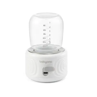 Flessenwarmer Onderweg - Draadloze Babyfles Warmer - 4 Temperatuurstanden - Inclusief 180 ml Fles von BabyOno in Weiß – Produktfoto 4 von 4