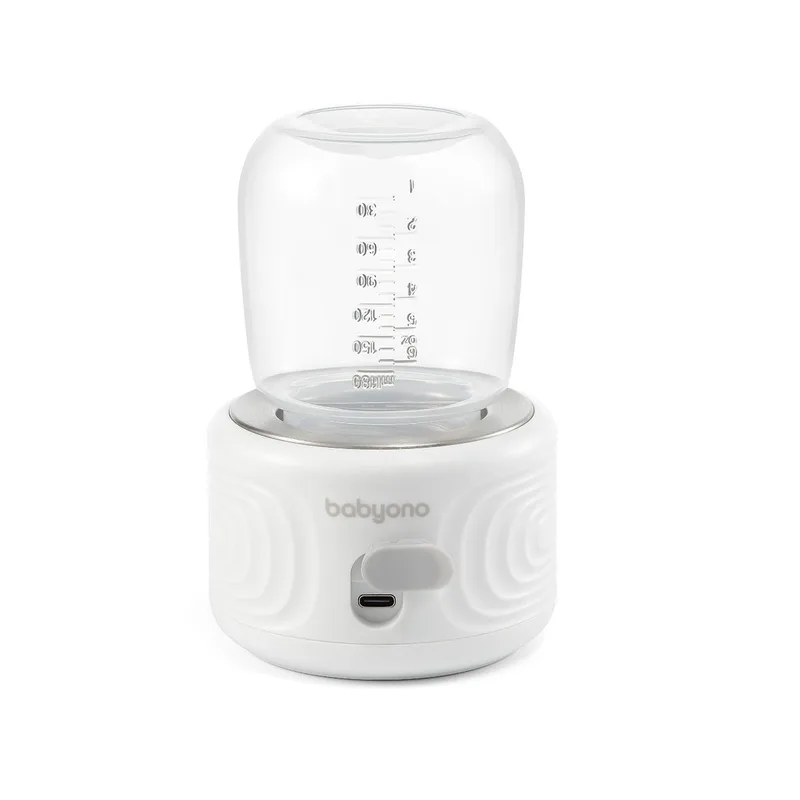 Flessenwarmer Onderweg - Draadloze Babyfles Warmer - 4 Temperatuurstanden - Inclusief 180 ml Fles von BabyOno in Weiß – Produktfoto 4 von 4