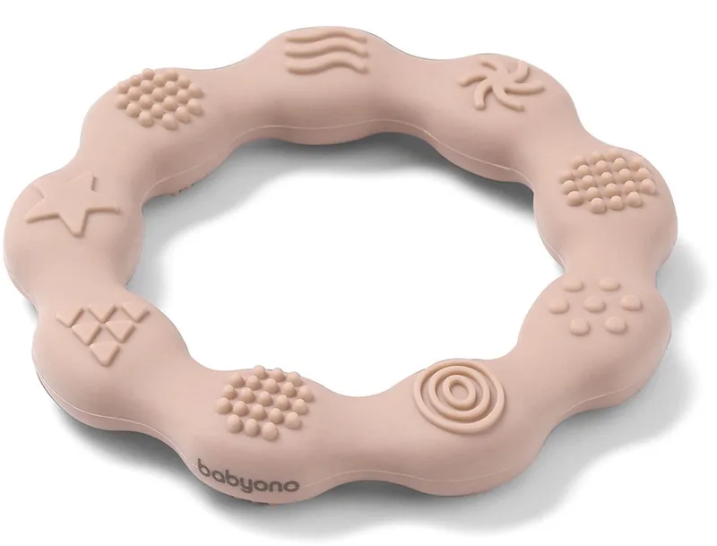 RING Siliconen bijtring de BabyOno en Beige – photo produit