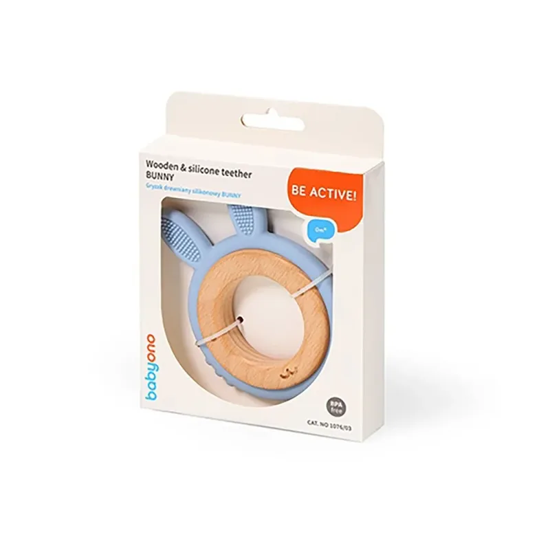 Silicone Konijn Houten En Bijtring från BabyOno – produktbild 5 av 5