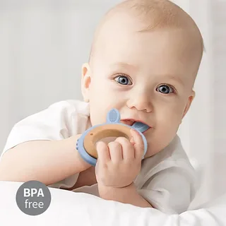 Silicone Konijn Houten En Bijtring från BabyOno – produktbild 2 av 5