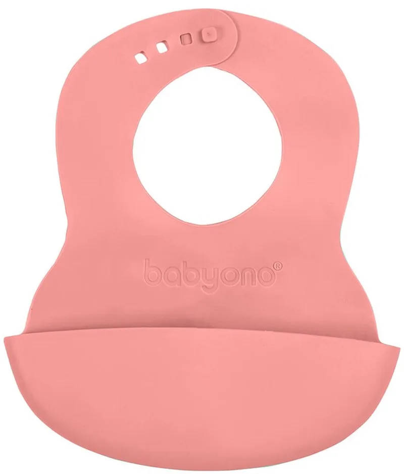 slabbetje met opvangzakje 32x23 cm - Slab von BabyOno in Rosa – Produktfoto