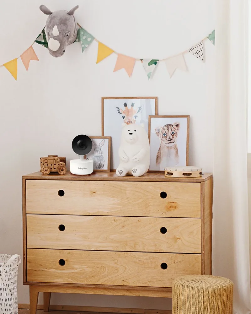 Smart Baby Babyfoon met WiFi van BabyOno in Wit, zwart – productfoto