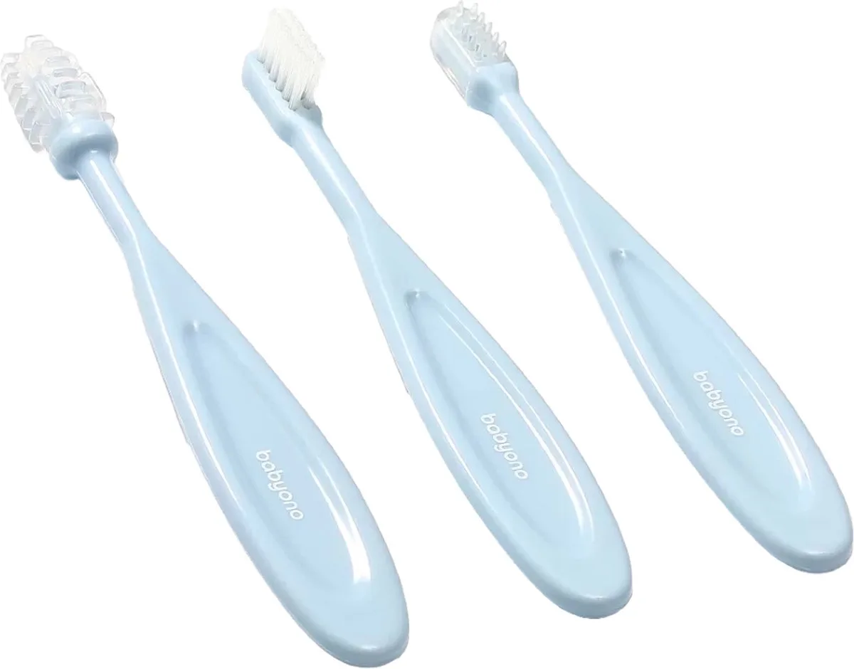 Tandenborstel Set 550/02 fra BabyOno i Blå – produktbillede