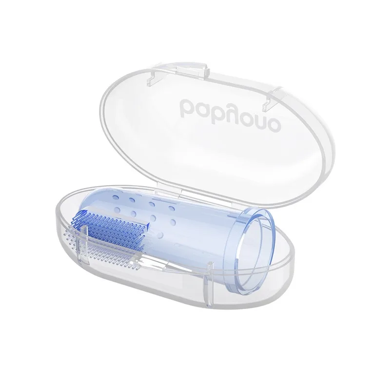 Vingertandenborstel Babyono Blauw van BabyOno – productfoto 3 van 4