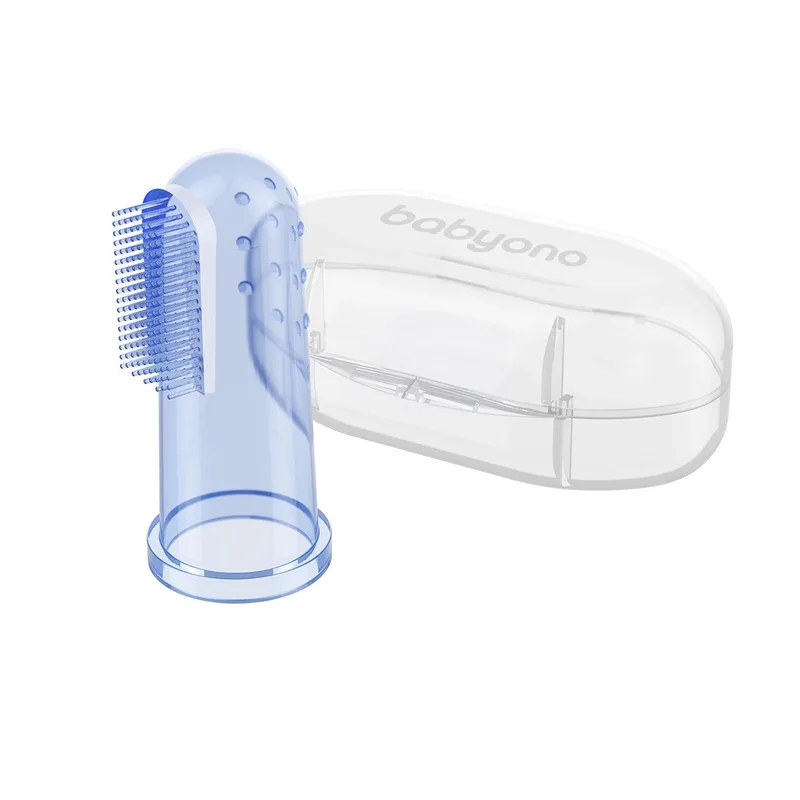 Vingertandenborstel Babyono Blauw van BabyOno – productfoto 1 van 4
