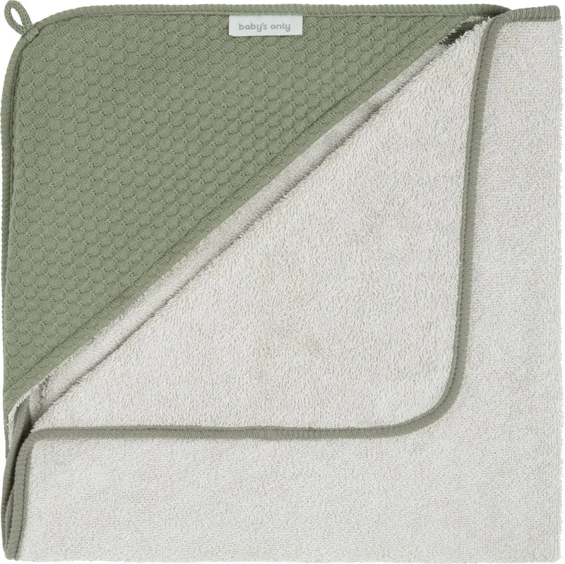 Baby badcape - Omslagdoek - Handdoek met capuchon Sky - 75x85 cm - Badstof de Baby's Only en Urban Green – photo produit