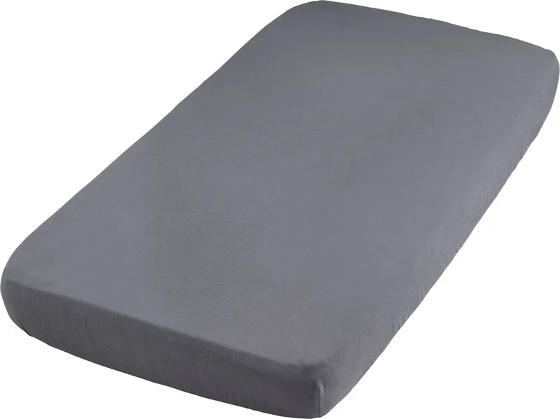 Baby hoeslaken wieg Breeze - Baby matrasbeschermer - 40x80 cm - 100% katoen de Baby's Only en Anthracite – photo produit