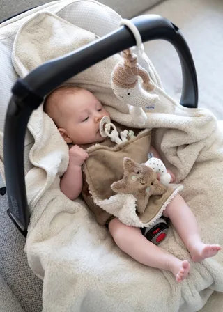 Baby Knuffeldoekje Heaven - Speendoekje voor jongens en meisjes - Speenknuffel - Fopspeendoekje - Clay/Warm Linen von Baby's Only in Clay – Produktfoto 3 von 4