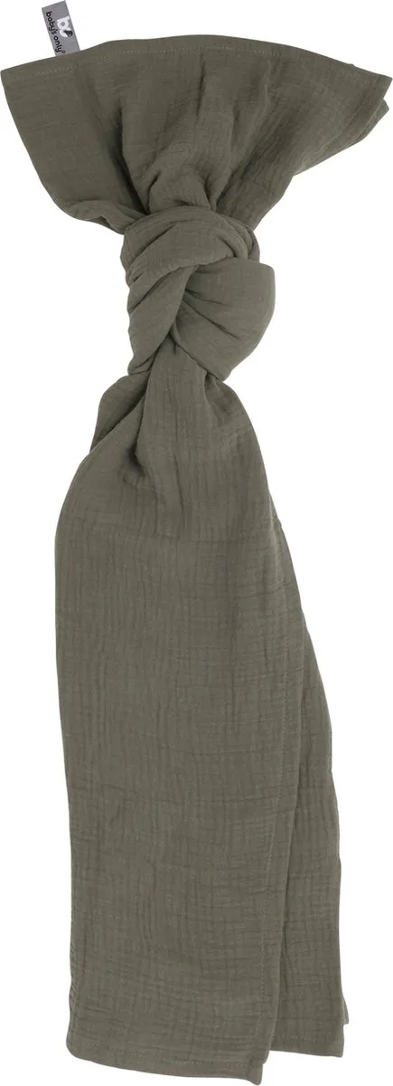 Baby swaddle - Inbakerdoek - Hydrofiele doek Breeze - 120x120 cm - 100% katoen by Baby's Only in Khaki – product photo