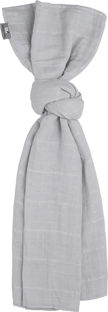 Baby swaddle - Inbakerdoek - Hydrofiele doek Sparkling - 100x120 cm - 100% katoen - Met subtiel glittertje by Baby's Only in Zilvergrijs – product photo