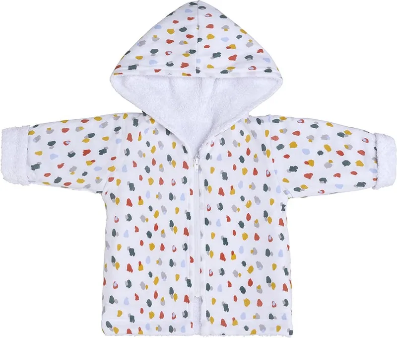 Badjas Leaf - 62-68 by Baby's Only in Wit met Stippen – product photo
