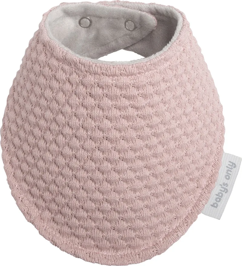 Bandana slab - Slabber - 0-8 maanden - Verstelbaar in twee maten de Baby's Only en Oud Roze – photo produit