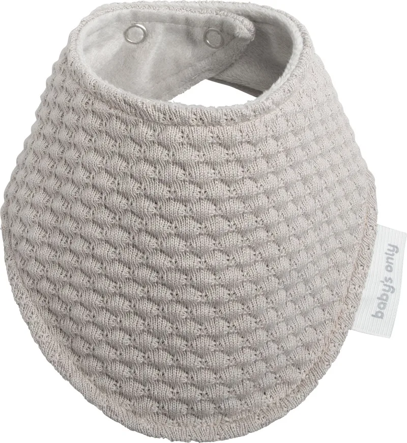 Bandana slab - Slabber - 0-8 maanden - Verstelbaar in twee maten by Baby's Only in Urban Taupe – product photo