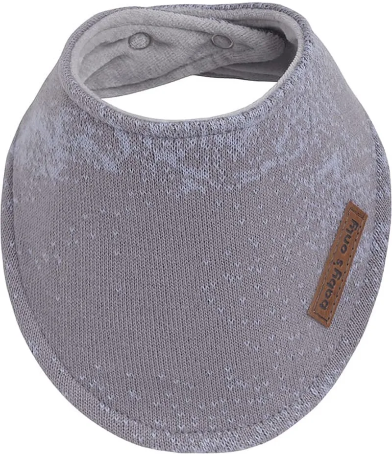 Bandana slab - Slabber Marble - Cool Grey/Lila - 0-8 maanden - Verstelbaar in twee maten de Baby's Only en Cool Grey – photo produit