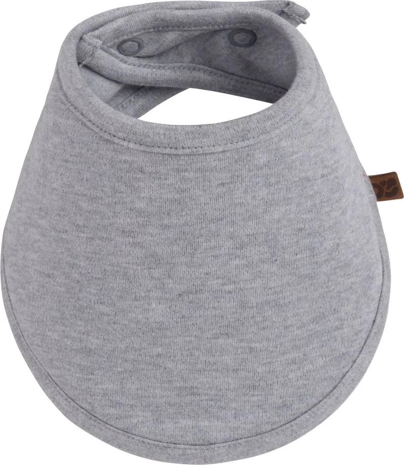 Bandana slab - Slabber Melange - 100% ecologisch katoen - 0-8 maanden - Verstelbaar in twee maten by Baby's Only in Grey – product photo
