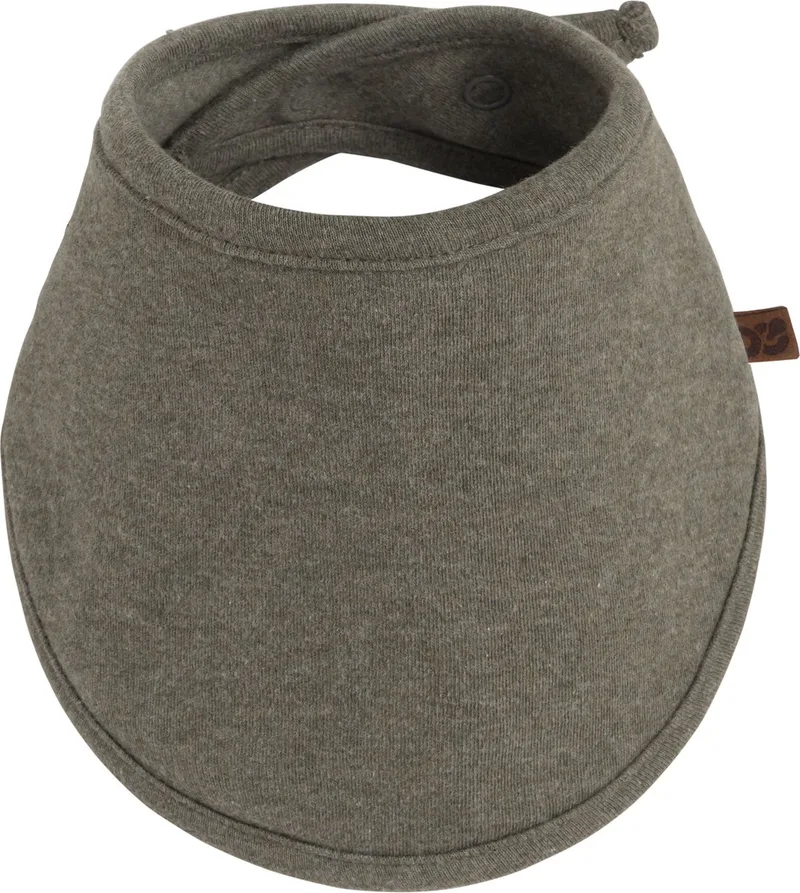 Bandana slab - Slabber Melange - 100% ecologisch katoen - 0-8 maanden - Verstelbaar in twee maten by Baby's Only in Khaki – product photo
