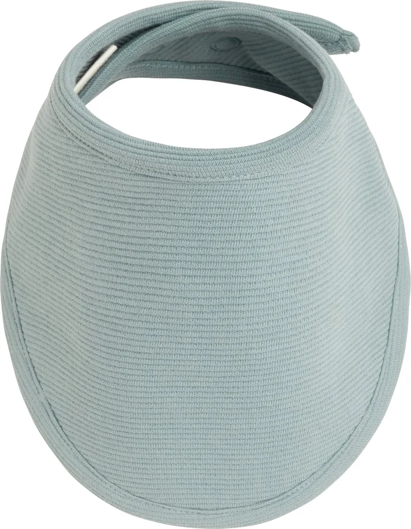 Bandana slab - Slabber Pure - 100% ecologisch katoen - 0-8 maanden - Verstelbaar in twee maten fra Baby's Only i Dusty Green – produktbillede