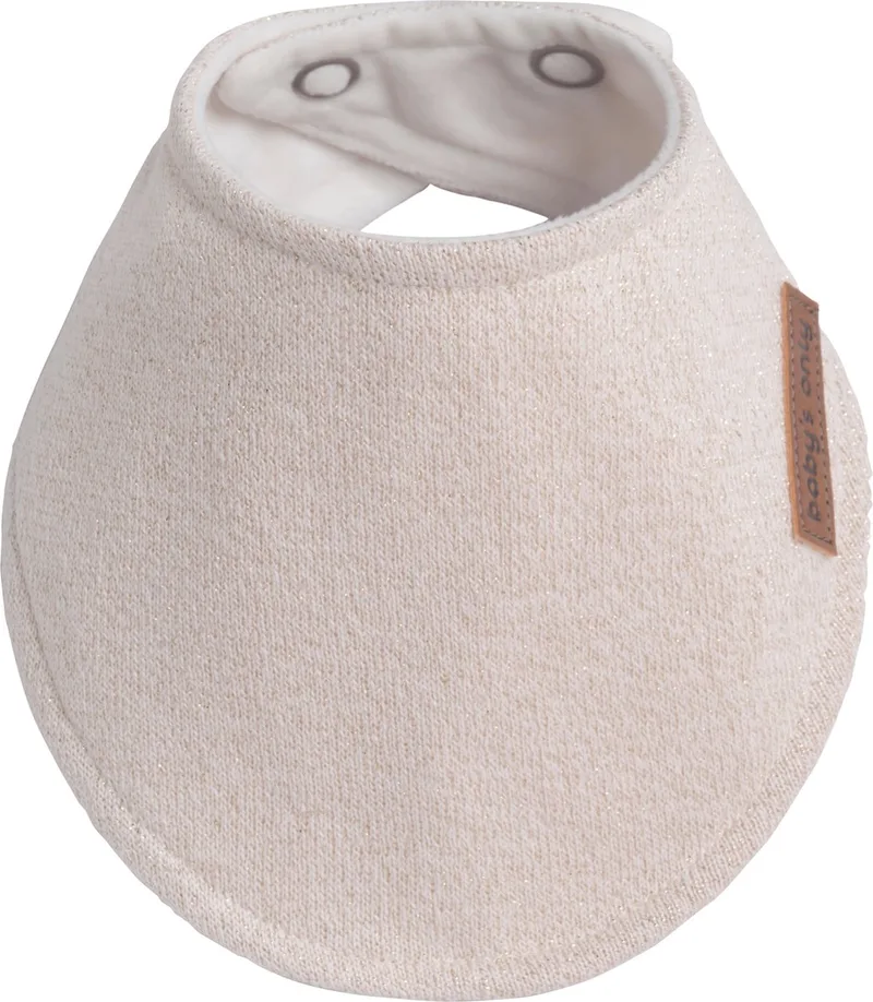 Bandana slab - Slabber Sparkle - Met subtiel glittertje - 0-8 maanden - Verstelbaar in twee maten fra Baby's Only i Goud-Ivoor Mêlee – produktbillede