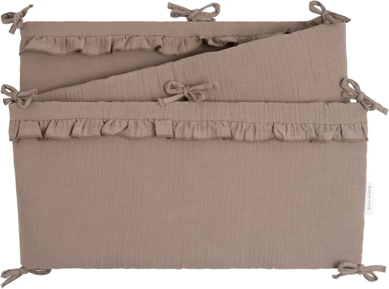 Bedbumper Calm - Boxbumper - Bedomrander - Bedomranding baby - Parkomrander - Geschikt voor ledikant, bed en box - 100% katoen - 180x30 cm by Baby's Only in Clay – product photo