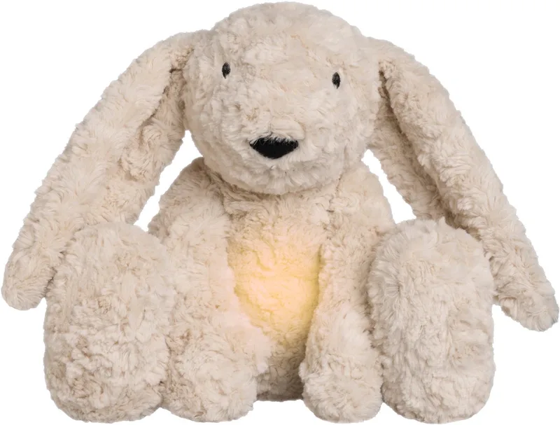Bibi het knuffelkonijn met slaaptrainer - Baby knuffel met white noise en slimme huilsensor - Nachtlicht - Warm Linen by Baby's Only in Warm Linen (Konijn) – product photo