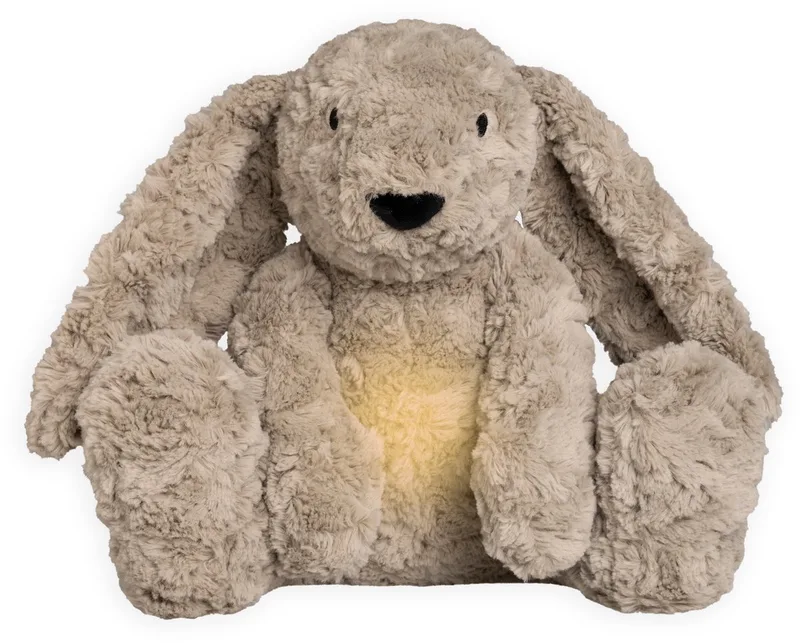 Bibi het knuffelkonijn met slaaptrainer - Baby knuffel met white noise en slimme huilsensor - Nachtlicht - Taupe by Baby's Only in Taupe (Konijn) – product photo