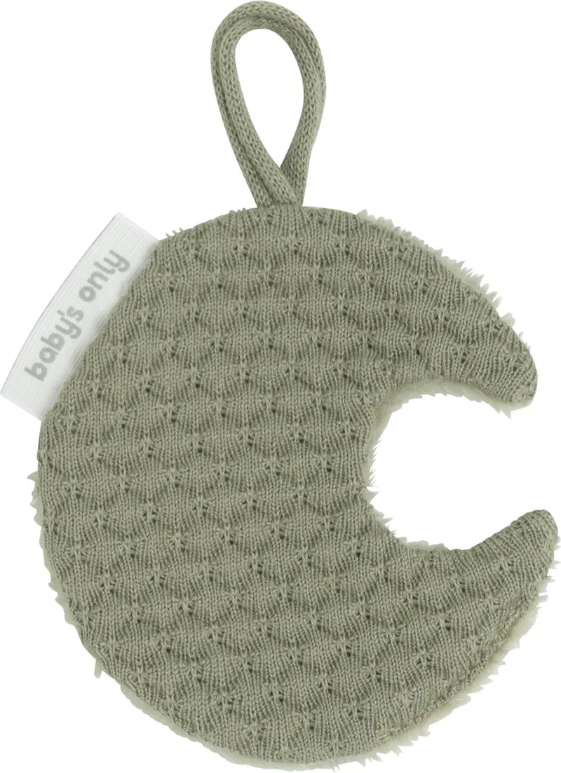 Gebreid speendoekje - Speenknuffel maan Sky van Baby's Only in Urban Green – productfoto