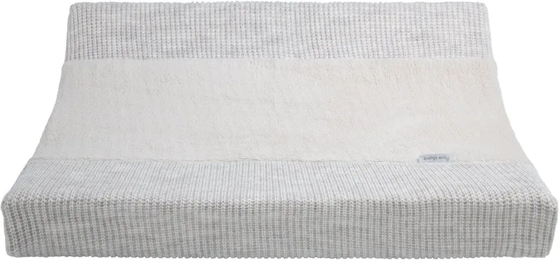 Gebreide baby aankleedkussenhoes - Waskussenhoes - Overtrek verzorgingskussen Hope - 45x70 cm från Baby's Only i Ecru – produktbild