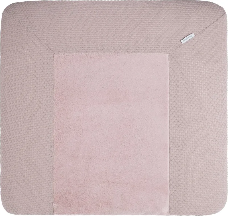 Gebreide baby aankleedkussenhoes - Waskussenhoes - Overtrek verzorgingskussen Sky - 75x85 cm van Baby's Only in Oud Roze – productfoto