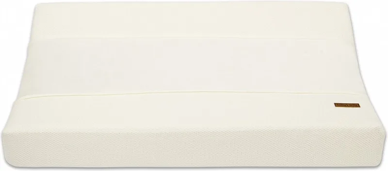 Gebreide baby aankleedkussenhoes - Waskussenhoes - Overtrek verzorgingskussen Classic - 45x70 cm från Baby's Only i Wolwit – produktbild