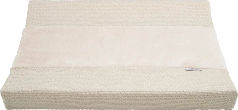 Gebreide baby aankleedkussenhoes - Waskussenhoes - Overtrek verzorgingskussen Sky - 45x70 cm van Baby's Only in Warm Linen – productfoto