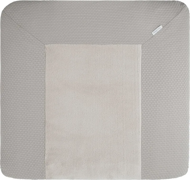 Gebreide baby aankleedkussenhoes - Waskussenhoes - Overtrek verzorgingskussen Sky - 75x85 cm van Baby's Only in Urban Taupe – productfoto