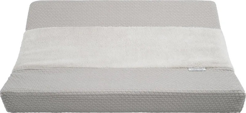 Gebreide baby aankleedkussenhoes - Waskussenhoes - Overtrek verzorgingskussen Sky - 45x70 cm van Baby's Only in Urban Taupe – productfoto