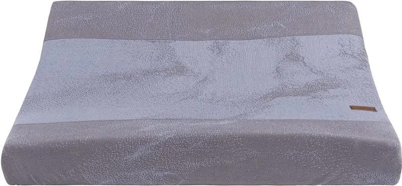 Gebreide baby aankleedkussenhoes - Waskussenhoes - Overtrek verzorgingskussen Marble - Cool Grey/Lila - 45x70 cm från Baby's Only i Cool Grey – produktbild