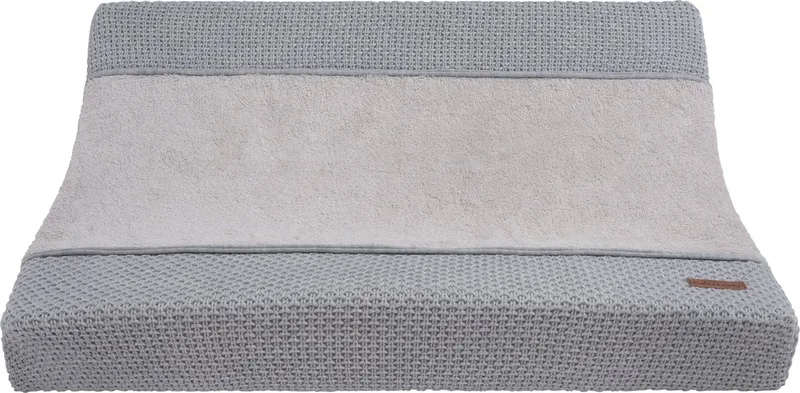 Gebreide baby aankleedkussenhoes - Waskussenhoes - Overtrek verzorgingskussen Flavor - 45x70 cm fra Baby's Only i Grå – produktbillede