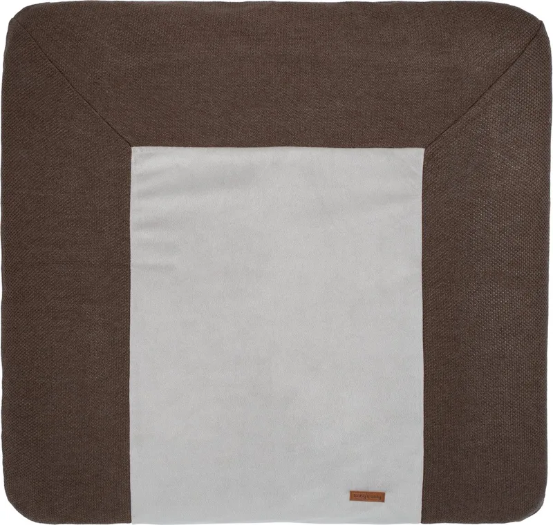 Gebreide baby aankleedkussenhoes - Waskussenhoes - Overtrek verzorgingskussen Classic - 75x85 cm de Baby's Only en Cacao – photo produit