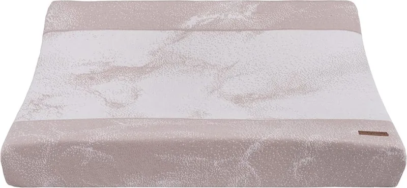 Gebreide baby aankleedkussenhoes - Waskussenhoes - Overtrek verzorgingskussen Marble - Oud Roze/Classic Roze - 45x70 cm de Baby's Only en Oud Roze – photo produit