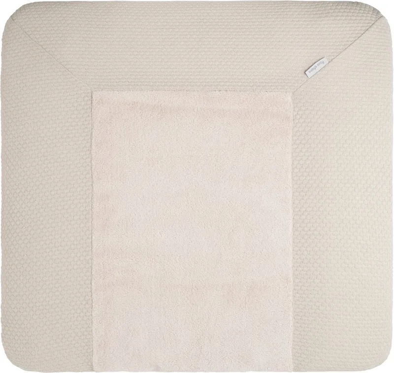 Gebreide baby aankleedkussenhoes - Waskussenhoes - Overtrek verzorgingskussen Sky - 75x85 cm van Baby's Only in Warm Linen – productfoto