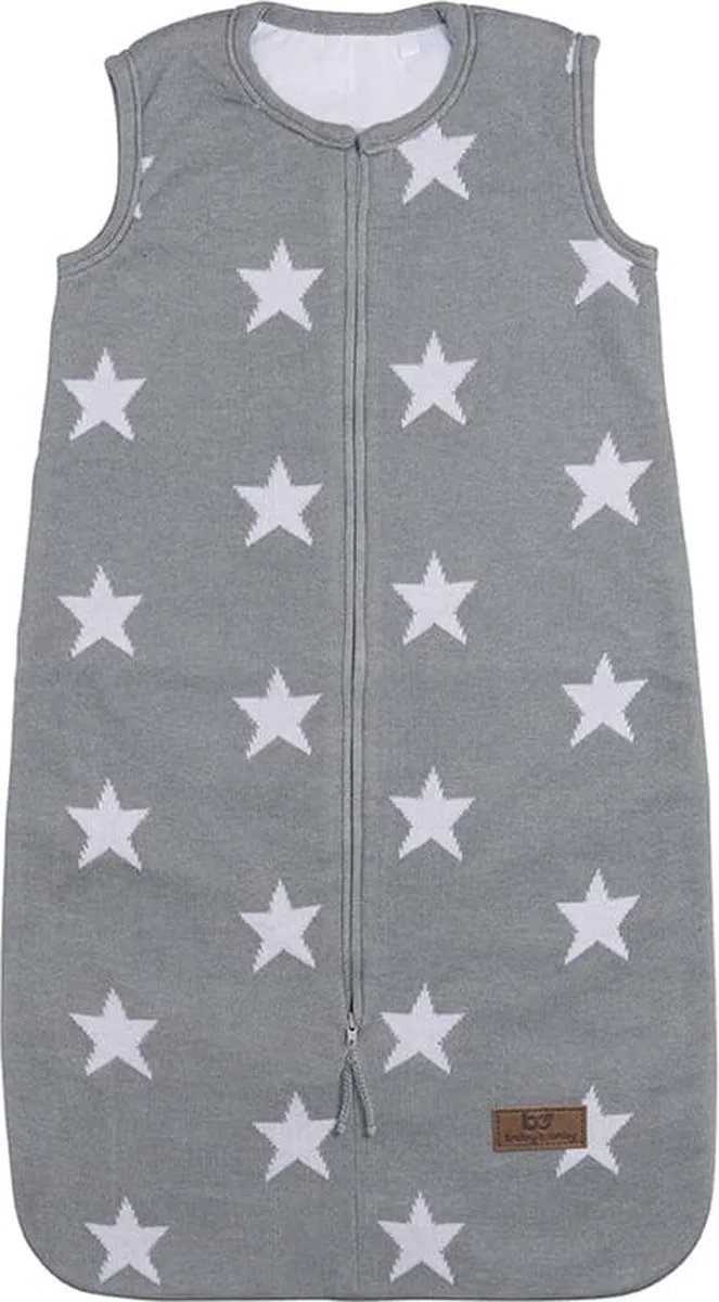 Gebreide baby slaapzak Star - Grijs/Wit - 90 cm - 6-18 maanden - 4 seizoenen by Baby's Only in Grey – product photo